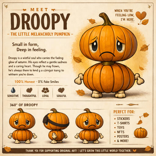 Adorable Pumpy, you receive high quality jpg, png, poster, $13 (usdt TRC20)