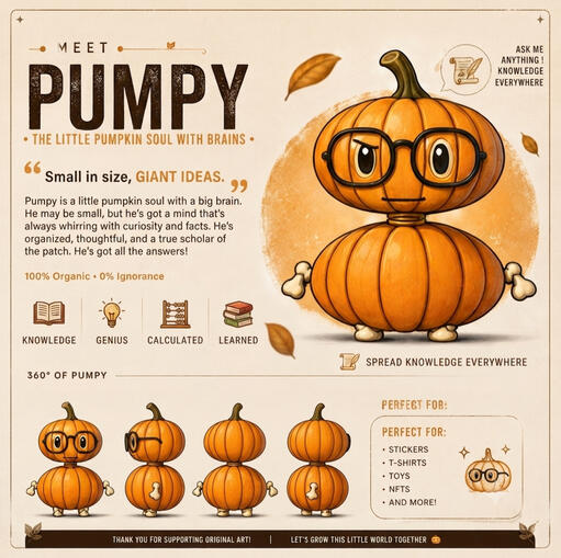 Adorable Pumpy, you receive high quality jpg, png, poster, $13 (usdt TRC20)