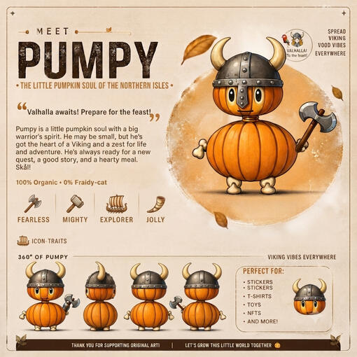 Adorable Pumpy, you receive high quality jpg, png, poster, $13 (usdt TRC20)