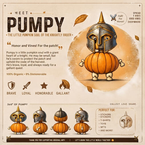 Adorable Pumpy, you receive high quality jpg, png, poster, $13 (usdt TRC20)